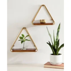 2pc Tilde Triangle Accent Shelf Set - Kate & Laurel All Things Decor -Furniture Store GUEST 748096a9 aa54 49e8 9bef d8d90c1d0351