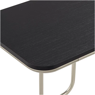 55 Downing Street Modern Dark Oak Brushed Nickel Rectangular Accent Side End Table 20" X 15 1/2" Gray For Living Room Home House 4 55 Downing Street Modern Dark Oak Brushed Nickel Rectangular Accent Side End Table 20" X 15 1/2" Gray For Living Room Home House - Image 2