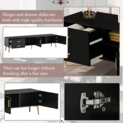 Modern TV Stand For TVs Up To 77'' With 5 Champagne Legs-ModernLuxe 25 Modern TV Stand For TVs Up To 77'' With 5 Champagne Legs-ModernLuxe -Furniture Store GUEST 76a6cb5d d0ab 42c8 9d33 3dfe2bf5b206