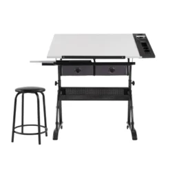 Core Drawing Table And Stool Set Charcoal Black/White - Studio Designs 29 Core Drawing Table And Stool Set Charcoal Black/White - Studio Designs -Furniture Store GUEST 77086ace c907 4ada 88ea a4ab84512e32
