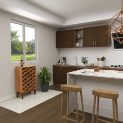 Modern Wood Wine Rack Brown - Olivia & May -Furniture Store GUEST 77bec660 9bcf 494d 99ef 2fdcc472638a