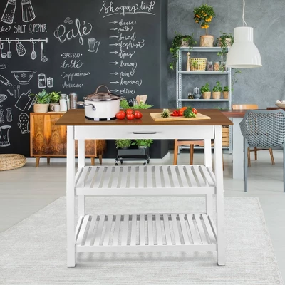 Kitchen Island With Two Shelves - Flora Home 8 Kitchen Island With Two Shelves - Flora Home - Image 6