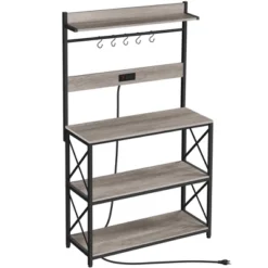 Yaheetech 63″ H Kitchen Baker’s Racks With 2 AC Outlets, 4-Tier Microwave Oven Stand -Furniture Store GUEST 7950b52b d6fc 4365 8b43 67ee3478a97e