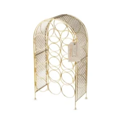 Twine Trellis Wine Rack, Holds 14 Bottles, Gold Countertop Wine Storage, Cast Iron 11 Twine Trellis Wine Rack, Holds 14 Bottles, Gold Countertop Wine Storage, Cast Iron -Furniture Store GUEST 79c8060a 4715 4285 b3ee b27eb751211e