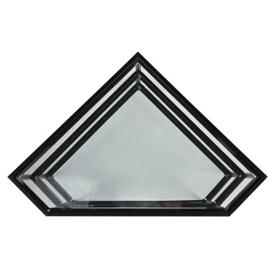 Conrad Metal/Glass Corner TV Stand For TVs Up To 32" Black - Aiden Lane 9 Conrad Metal/Glass Corner TV Stand For TVs Up To 32" Black - Aiden Lane - Image 7