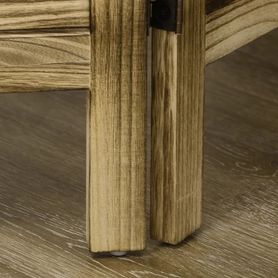 HOMCOM Room Divider, 5.5' Tall Wood Indoor Portable Folding Privacy Screens, Double Hinged Partition Wall Dividers For Home, Brown 6 HOMCOM Room Divider, 5.5' Tall Wood Indoor Portable Folding Privacy Screens, Double Hinged Partition Wall Dividers For Home, Brown - Image 4