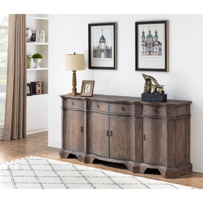 Gio 4 Door 4 Drawer Credenza Brown - Treasure Trove Accents 6 Gio 4 Door 4 Drawer Credenza Brown - Treasure Trove Accents - Image 4