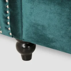 Bowie Modern Glam Velvet Sofa Teal - Christopher Knight Home -Furniture Store GUEST 7e7454d5 8e03 433d b29b 3dafed8a5ee3