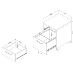 Interface 2 Drawer Mobile File Cabinet - South Shore -Furniture Store GUEST 7f005c19 bba7 4acd ba24 bd9f6f3e6bfe