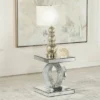 Breena Mirrored End Table With Acrylic Crystals Silver - Coaster -Furniture Store GUEST 81069859 7662 4691 9b15 8ad4fd6051da