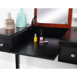 Camden Vanity Set Black Cherry - Linon 28 Camden Vanity Set Black Cherry - Linon -Furniture Store GUEST 82464f78 c862 4ccb 98f0 ccb2a8303e41