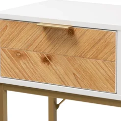 Giona Two-Tone Wood And Metal 1 Drawer Console Table White/Gold - Baxton Studio 15 Giona Two-Tone Wood And Metal 1 Drawer Console Table White/Gold - Baxton Studio -Furniture Store GUEST 852b5908 7148 4637 804a 323aad1f8487