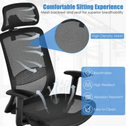 Costway Ergonomic High Back Mesh Office Chair Recliner Task Chair W/Hanger GreyBlack 16 Costway Ergonomic High Back Mesh Office Chair Recliner Task Chair W/Hanger GreyBlack -Furniture Store GUEST 864df217 a558 43b9 a2e0 2aaf64753643