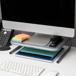 Mind Reader Metal Monitor Stand With Keyboard Storage Space Silver -Furniture Store GUEST 8653cf05 36b3 4c81 88a6 48e35da6904e