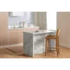Myro Kitchen Island Faux White Marble/White - South Shore -Furniture Store GUEST 8769ada4 b5b2 4156 8c47 7f4d7534c18d