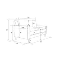 Taliyah Loveseat 2 Seater Sofa - Room & Joy 24 Taliyah Loveseat 2 Seater Sofa - Room & Joy -Furniture Store GUEST 89e23aad d76a 4766 8f39 f77506472b32