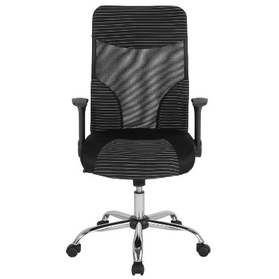 Flash Furniture Milford High Back Ergonomic Office Chair With Contemporary Mesh Design In Black And White 10 Flash Furniture Milford High Back Ergonomic Office Chair With Contemporary Mesh Design In Black And White - Image 8