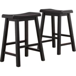 Set Of 2 24" Watkins Saddle Seat Backless Counter Height Barstools - Inspire Q 17 Set Of 2 24" Watkins Saddle Seat Backless Counter Height Barstools - Inspire Q -Furniture Store GUEST 8c49b3c3 5342 4af2 bb28 fda499d870dc