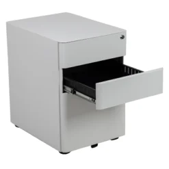 Flash Furniture Modern 3-Drawer Mobile Locking Filing Cabinet With Anti-Tilt Mechanism And Hanging Drawer For Legal & Letter Files -Furniture Store GUEST 8dd9ac1b 61e9 40c6 942e 89a34d7df307