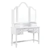 3pc Anza Multi Storage Vanity Set With Tri Fold Mirror And Stool White - HOMES: Inside + Out -Furniture Store GUEST 8fa8a98f cdd5 4329 8c39 7e1eec87d1e9
