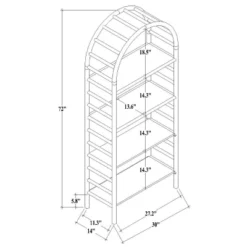72" Holladay Curved Wooden Bookcase - Threshold™ Designed With Studio McGee -Furniture Store GUEST 907a020b f8bd 48ff ad78 2332a2c16f0a
