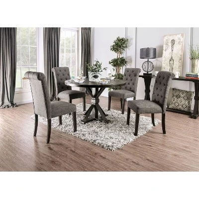 Greiger Round Dining Table Black - HOMES: Inside + Out 6 Greiger Round Dining Table Black - HOMES: Inside + Out - Image 4