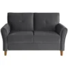 Dunleith Modern Contemporary Velvet Tufted Loveseat In Gray And Walnut - Lexicon -Furniture Store GUEST 926f7cce 18f2 4410 baf0 6a928a30b6ef