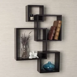 25.5" X 17.75" Intersecting Cube Wall Shelf - Danya B.