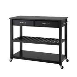 Black Granite Top Kitchen Prep Cart Black - Crosley -Furniture Store GUEST 937e5b53 d746 440a a317 e1f4c2713f71