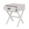 Wooden Xleg End Table With Drawer White - Glitzhome -Furniture Store GUEST 93963660 39d8 4a50 af53 62074ffdfc26