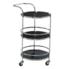Contemporary Stainless Steel And Smoke Glass Bar Cart Silver - Olivia & May -Furniture Store GUEST 9471aaf6 dce4 4a13 a02a 58a271ff68a7