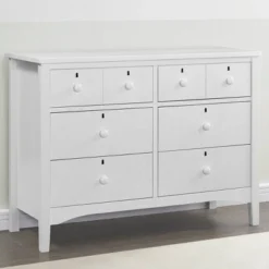 Delta Children Farmhouse 6 Drawer Dresser With Interlocking Drawers
