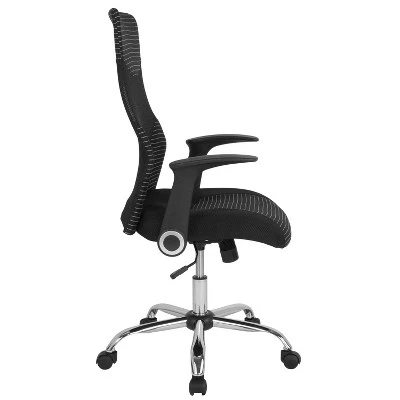 Flash Furniture Milford High Back Ergonomic Office Chair With Contemporary Mesh Design In Black And White 9 Flash Furniture Milford High Back Ergonomic Office Chair With Contemporary Mesh Design In Black And White - Image 7