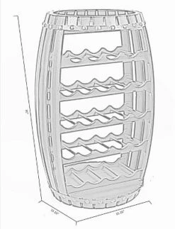Vintiquewise Rustic Barrel Shaped Wooden Wine Rack For 23 Bottles -Furniture Store GUEST 97b0fb99 2740 4932 98d7 83a190b0ab5c