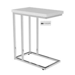 Hastings Home C-Shaped Sofa Side Table Space-Saving, White -Furniture Store GUEST 98a44cbc 66d1 4afe 8866 4f55587df32c