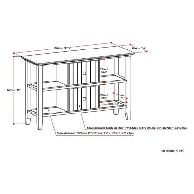 48" Normandy Solid Wood Console Sofa Table - Wyndenhall 9 48" Normandy Solid Wood Console Sofa Table - Wyndenhall - Image 7