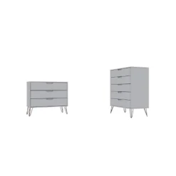 Rockefeller 5 Drawer And 3 Drawer Dresser Set - Manhattan Comfort 29 Rockefeller 5 Drawer And 3 Drawer Dresser Set - Manhattan Comfort -Furniture Store GUEST 99753a5f 44dd 4e0f 8302 e8319ab8966c