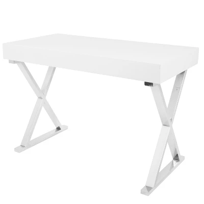 Luster Contemporary Desk White - LumiSource 5 Luster Contemporary Desk White - LumiSource - Image 3