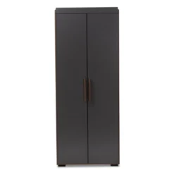 7 Shelf Wardrobe Rikke Two-Tone Wood Storage Cabinet Brown - Baxton Studio -Furniture Store GUEST 9a48b12c f71a 4790 aa1b ae79f7dee93b