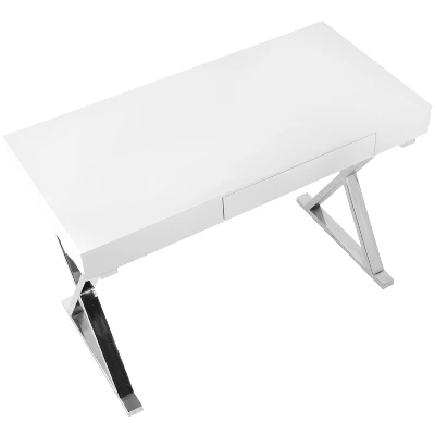 Luster Contemporary Desk White - LumiSource 8 Luster Contemporary Desk White - LumiSource - Image 6