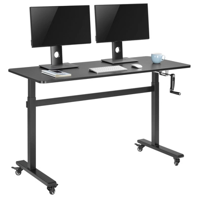 Tranzendesk Standing Desk with Front Handle And Detachable Wheels - 55” Sit To Stand Workstation – Black – Stand Steady 8 Tranzendesk Standing Desk with Front Handle And Detachable Wheels - 55” Sit To Stand Workstation – Black – Stand Steady - Image 6