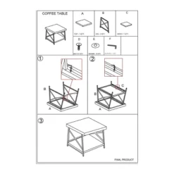 Rectangle Side Table With Open Bottom Shelf And Metal Legs Brown/Gray - The Urban Port -Furniture Store GUEST 9e1b9a85 d379 45c1 9ebe 60cef8767c27