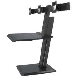 27" Standing Desk Converter With Triple Monitor Arm USB Charger Black - Rocelco -Furniture Store GUEST 9e68ec8c 0b4b 4e45 8cf4 ecc29e8ff2e6