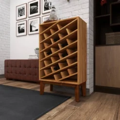 Modern Wood Wine Rack Brown - Olivia & May -Furniture Store GUEST a0d8bc4d df89 4d9f b60c 20f01cc9d161