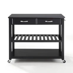 Black Granite Top Kitchen Prep Cart Black - Crosley -Furniture Store GUEST a1bb680c 2c6e 4a92 ac2a 5284aa98bea4