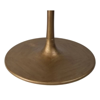 47" Iris Dining Table White/Gold - ZM Home 7 47" Iris Dining Table White/Gold - ZM Home - Image 5