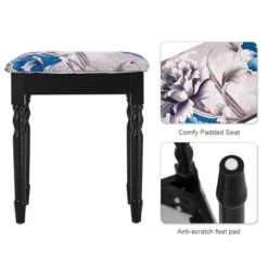 Tangkula Tri Folding Vanity Mirror Makeup Table Set W/4 Drawers & Stool White -Furniture Store GUEST a32f7c58 ed88 4daa 837c 4ca6a92aa998