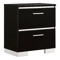 3pc Shorehaven Contemporary Nightstand And Chest California King Bedroom Set Black/Chrome - MiBasics -Furniture Store GUEST a3f0627a 57c1 4ba7 a382 5f0374f39c7f