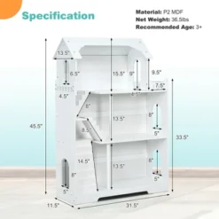 Costway 3-Tier Wooden Dollhouse Bookcase Children's Bookshelf In Kid's Room Gift For 3+ 12 Costway 3-Tier Wooden Dollhouse Bookcase Children's Bookshelf In Kid's Room Gift For 3+ -Furniture Store GUEST a4b71c23 477c 4209 9e85 0f83ca31e89f