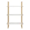20" X 30" Leigh Wood And Metal Wall Shelf White/Gold - Kate & Laurel All Things Decor 1 20" X 30" Leigh Wood And Metal Wall Shelf White/Gold - Kate & Laurel All Things Decor -Furniture Store GUEST a4eee032 68ae 42be b006 859a13a9b575